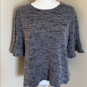 Chevron Weave 3/4 Sleeve Blouse